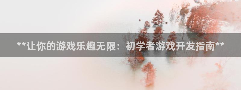 沐鸣2娱乐平台注册：**让你的游戏乐趣无限：初学者游戏开发指南**