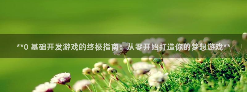 沐鸣2开户地址：**0 基础开发游戏的终极指南：从零开始打造你的梦想游戏**